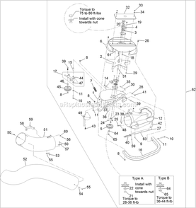 Blower Assembly (2) Diagram and Parts List for UV6672 (313000000-313999999)(2013) Exmark Lawn Tractor Accessories
