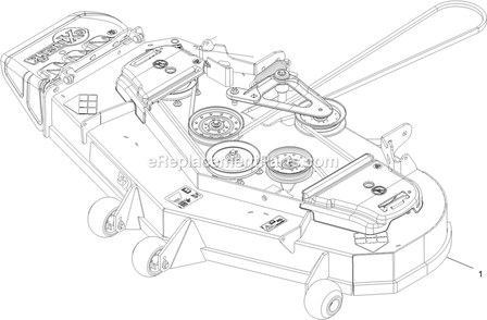 Complete Deck Assembly Diagram and Parts List for LZX740EKC526T0 (315000000-315999999)(2015) Exmark Lawn Mower
