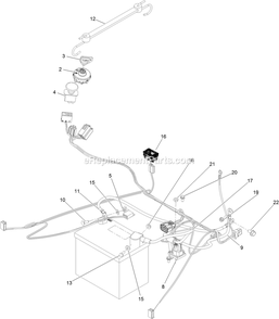 Electrical Assembly Diagram and Parts List for QSS708GEM50200 (315000000-315999999)(2015) Exmark Lawn Mower