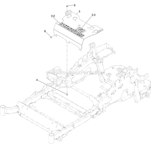Seat Mount Assembly Diagram and Parts List for LZE730GKA604B3 (315000000-315999999)(2015) Exmark Lawn Mower