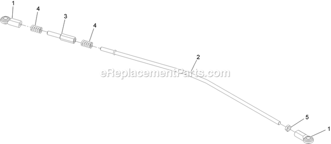 Lh Tracking Control Linkage Assembly Diagram and Parts List for VTS541CKA36300 (315000000-315999999)(2015) Exmark Lawn Mower