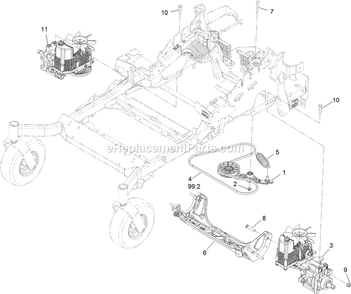 Hydraulic Assembly Diagram and Parts List for LZS742KC604 (314000000-314999999)(2014) Exmark Lawn Mower