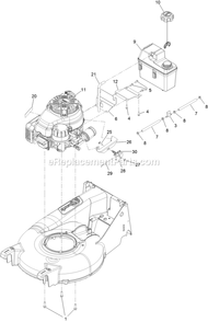 Engine Assembly Diagram and Parts List for ECX180CKA210BC (402082300-404314158)(2018) Exmark Lawn Mower