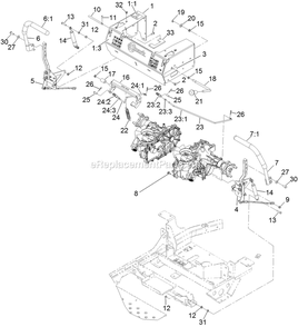 Motion Control Assembly Diagram and Parts List for PNS710GKC483A4 (315000000-315999999)(2015) Exmark Lawn Mower