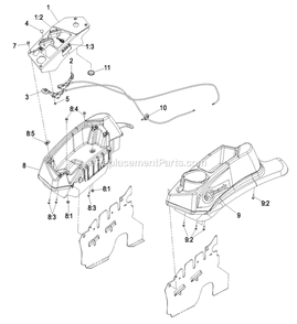 Controls Group Diagram and Parts List for LZZ29KCE606 (850000-919999)(2010) Exmark Lawn Mower