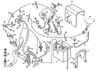 Electrical Group Diagram and Parts List for TT19KA (190000-219999)(1999) Exmark Lawn Mower