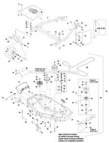Mower Deck (3) Diagram and Parts List for THP20KAE483 (850000-919999)(2010) Exmark Lawn Mower