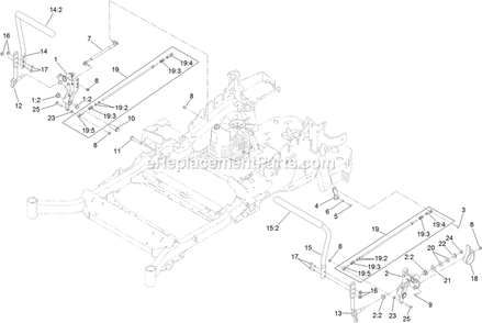 Motion Control Assembly Diagram and Parts List for LZE730GKA524B2 (316000000-399999999)(2016) Exmark Lawn Mower
