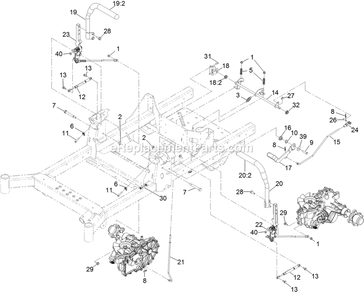 Motion Control Assembly Diagram and Parts List for RAS720GKC52300 (400000000-402082299)(2017) Exmark Lawn Mower