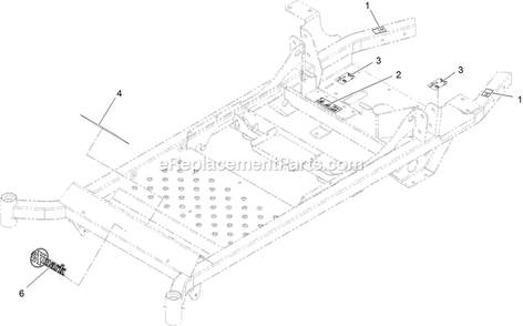 Main Frame With Decals Assembly Diagram and Parts List for PNE651GKA48200 (316000000-399999999)(2016) Exmark Lawn Mower