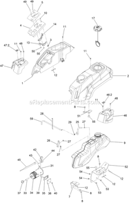 Fuel Assembly Diagram and Parts List for QZE600CKA42200 (406294345-999999999)(2020) Exmark Lawn Mower