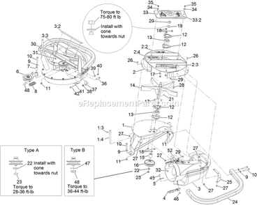 Blower Assembly Diagram and Parts List for LZUV3B (315000000-315999999)(2015) Exmark Lawn Tractor Accessories