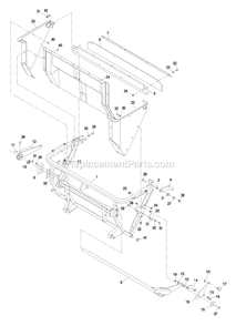 Lower Hopper Assembly Diagram and Parts List for LHPUVD4448 (440000-509999)(2004) Exmark Lawn Tractor Accessories