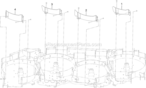 Mulch Kit Assembly Diagram and Parts List for LZS88CDYM96RW0 (402082300-404314158)(2018) Exmark Lawn Mower