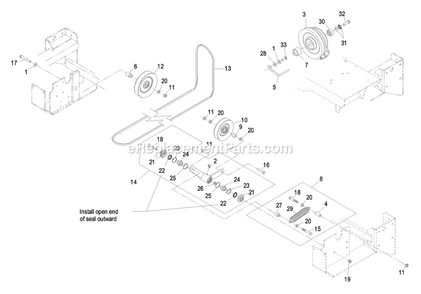 Engine Deck Group (1) Diagram and Parts List for LXS29LKA605 (670000-719999)(2007) Exmark Lawn Mower