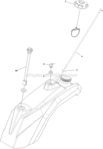 Left And Right Fuel Tank Assembly Diagram and Parts List for STS730GKA52400 (408644346-411294211)(2021) Exmark Lawn Mower