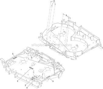 Center Deck With Decals Assembly Diagram and Parts List for LZX980EKC96RW0 (406294345-408644345)(2020) Exmark Lawn Mower