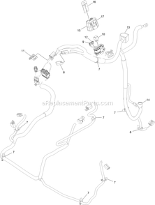 Harness Assembly Diagram and Parts List for LZS749AKC604A1 (406294345-408644345)(2020) Exmark Lawn Mower