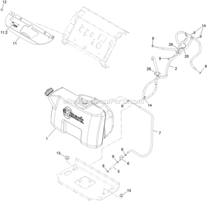 Fuel Assembly Diagram and Parts List for VTS730EKC52400 (316000000-399999999)(2016) Exmark Lawn Mower