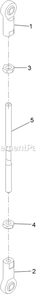 Vertical Adjust Link Assembly Diagram and Parts List for VTX651KA484 (313000000-313999999)(2013) Exmark Lawn Mower
