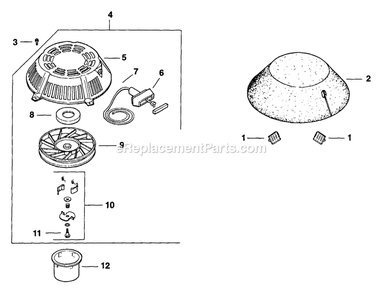 Starting System (1) Diagram and Parts List for TT3614KC (160000-169999)(1998) Exmark Lawn Mower