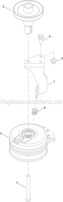 Clutch Assembly Diagram and Parts List for QZE725GKC42200 (411294212-999999999)(2022) Exmark Lawn Mower