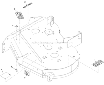 34 Inch Deck Assembly With Decals Diagram and Parts List for QTS452CEM34200 (316000000-399999999)(2016) Exmark Lawn Mower