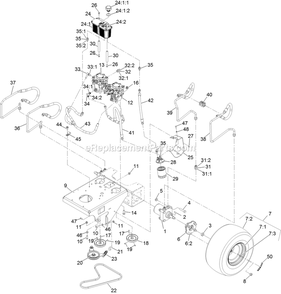 Ground Drive Assembly Diagram and Parts List for VTS541CKA36300 (400000000-402082299)(2017) Exmark Lawn Mower
