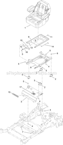 Seat Assembly Diagram and Parts List for LZS740PKC60400 (402082300-404314158)(2018) Exmark Lawn Mower