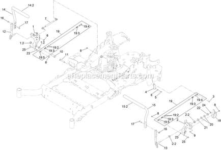 Motion Control Assembly Diagram and Parts List for LZE801GKA604C1 (400000000-402082299)(2017) Exmark Lawn Mower