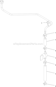 Fuel Line Assembly Diagram and Parts List for STS651GKA48400 (406294345-408644345)(2020) Exmark Lawn Mower