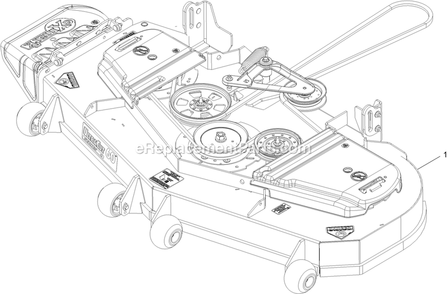 Complete Deck Assembly Diagram and Parts List for LZE730KA604SS (314000000-314999999)(2014) Exmark Lawn Mower