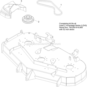 Completing Kit (3) Diagram and Parts List for LZUV2B (920000-999999)(2011) Exmark Lawn Tractor Accessories