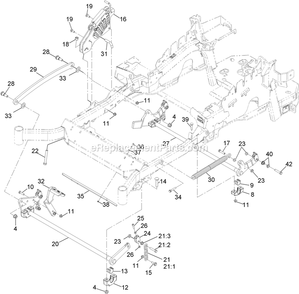 Deck Lift Assembly Diagram and Parts List for LZE600KA484 (314000000-314999999)(2014) Exmark Lawn Mower