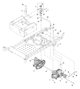 Transaxle Group Diagram and Parts List for QST23KC522 (720000-789999)(2008) Exmark Lawn Mower