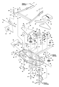 Mower Deck (2) Diagram and Parts List for TT23KA (260000-319999)(2001) Exmark Lawn Mower
