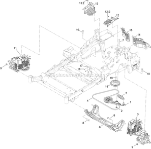 Hydraulic Assembly Diagram and Parts List for LZS801GKA524A2 (411294212-999999999)(2022) Exmark Lawn Mower