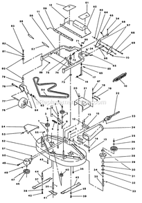 Mower Deck And Support Diagram and Parts List for EX1800  Exmark Lawn Mower