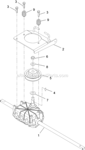Gear Case Assembly Diagram and Parts List for ECSKA21 (313000000-313999999)(2013) Exmark Lawn Mower