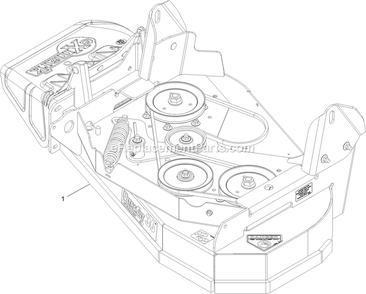 Complete Deck Assembly Diagram and Parts List for VTS541CKA36300 (315000000-315999999)(2015) Exmark Lawn Mower