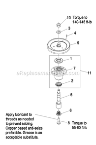 Cutter Housing Assembly (3) Diagram and Parts List for LZAS22KA484CA (850000-919999)(2010) Exmark Lawn Mower
