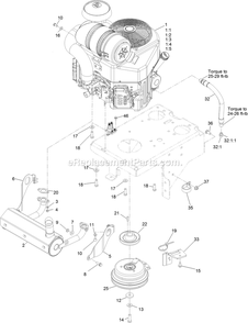 Engine Assembly Diagram and Parts List for VTS691CKA48400 (316000000-399999999)(2016) Exmark Lawn Mower