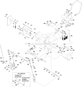 Engine Deck Assembly (2) Diagram and Parts List for TTS680PKCE483 (314000000-314999999)(2014) Exmark Lawn Mower