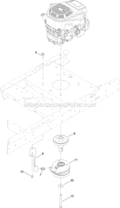 Clutch Assembly Diagram and Parts List for QSS725GKC50200 (315000000-315999999)(2015) Exmark Lawn Mower