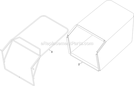Bag Assembly Diagram and Parts List for ECS180CKA30000 (315000000-315999999)(2015) Exmark Lawn Mower