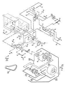 Engine Deck Group (2) Diagram and Parts List for M36-14K-5E (115000-129999)(1996) Exmark Lawn Mower