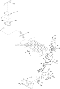 Electrical Assembly Diagram and Parts List for ARX541CKA30000 (404314159-406294344)(2019) Exmark Aerator
