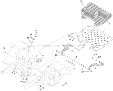 Platform Assembly Diagram and Parts List for STS651GKA48400 (406294345-408644345)(2020) Exmark Lawn Mower