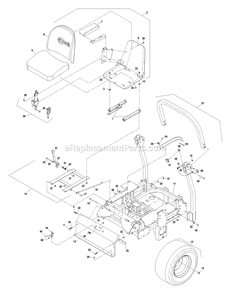 Mainframe Group Diagram and Parts List for LAS23KC524 (600000-669999)(2006) Exmark Lawn Mower