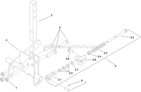 Lh Motion Control Assembly Diagram and Parts List for LZDS902K605 (313000000-313999999)(2013) Exmark Lawn Mower